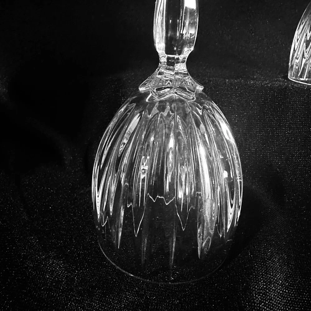 Cristal dArques-Durand Classic Water Goblets Set‎ of 3 Crystal Glass 8 1/8 Inch